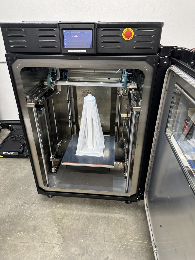 Aon3D AON M2+ with large structural part on build plate